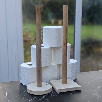 Reclaimed Wood Toilet Roll Holder Stand