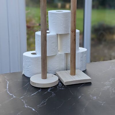 Toilettenpapierhalter aus recyceltem Holz