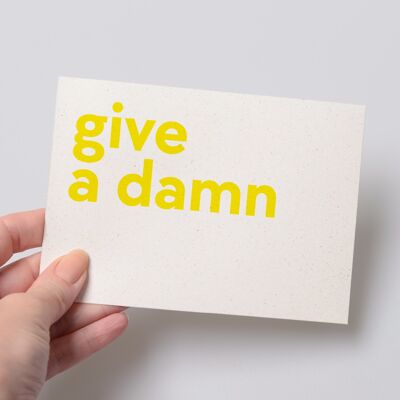 give a damn postcard