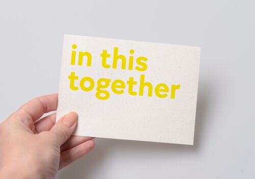 in this together postcard