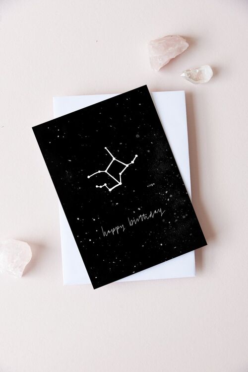 Virgo Zodiac Birthday Card | 23rd August - 22nd September