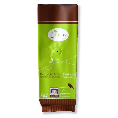 Café Bio  Pérou Chanchamayo moulu filtre (250g)