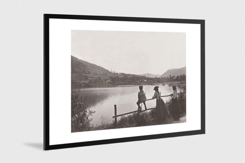 Photo ancienne noir et blanc campagne n°12 alu 60x90cm