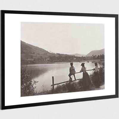 Altes schwarz-weißes Landschaftsfoto Nr. 12 Alu 70x105cm