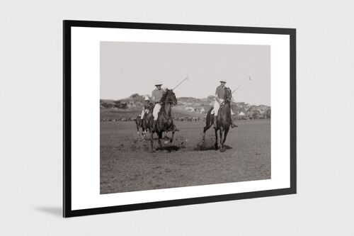 Photo ancienne noir et blanc cheval n°13 alu 30x45cm