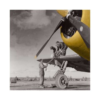 Photo ancienne couleur avion n°12 alu 30x30cm 5