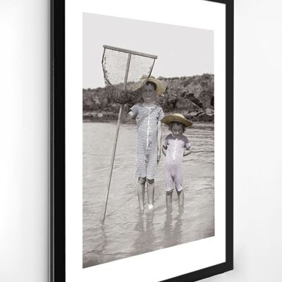 Foto a colori vecchia infanzia n°33 alluminio 30x45cm