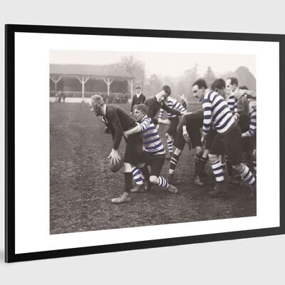 Altes Rugby-Farbfoto Nr. 07 Alu 30x45cm