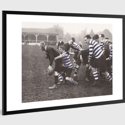 Altes Rugby-Farbfoto Nr. 07 Alu 40x60cm