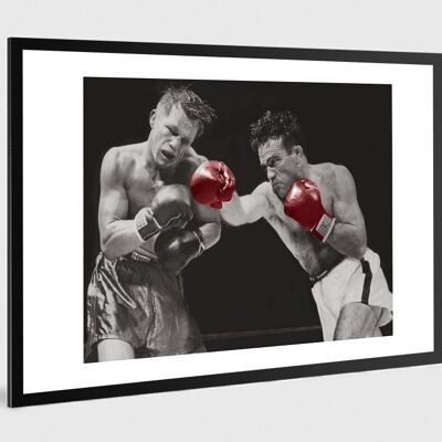 Boxeo antiguo foto color n°68 alu 30x45cm