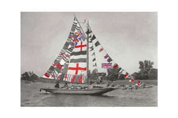 Photo ancienne couleur bateau n°06 alu 30x45cm 5