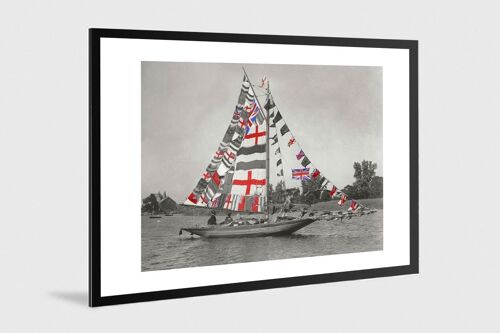 Photo ancienne couleur bateau n°06 alu 40x60cm