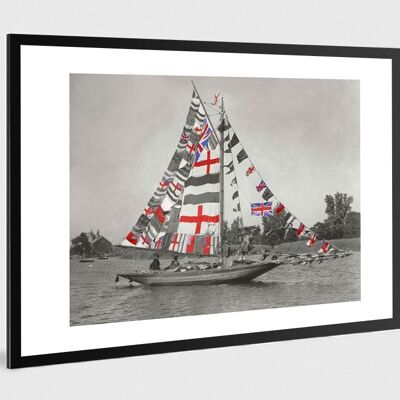 Barco antiguo color foto n°06 aluminio 70x105cm