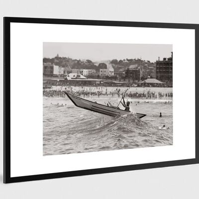 Old black and white sea photo n°46 alu 30x45cm