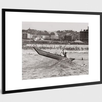 Altes schwarz-weißes Meeresfoto Nr. 46 Aluminium 70x105cm