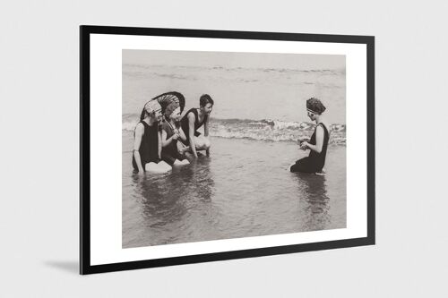 Photo ancienne noir et blanc mer n°54 alu 30x45cm