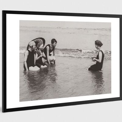 Altes schwarz-weißes Meeresfoto Nr. 54 Alu 30x45cm