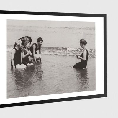 Photo ancienne noir et blanc mer n°54 alu 60x90cm