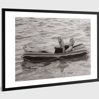 Altes schwarz-weißes Meeresfoto Nr. 79 Alu 30x45cm