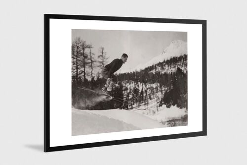 Photo ancienne noir et blanc montagne n°78 alu 40x60cm