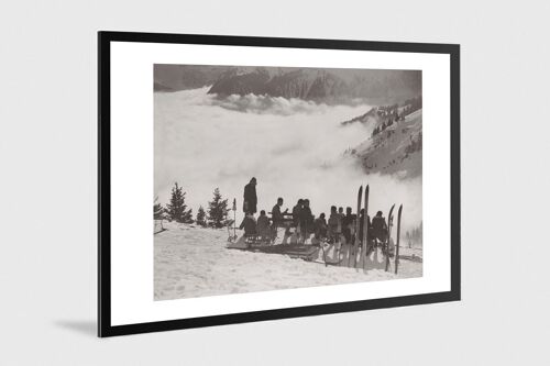 Photo ancienne noir et blanc montagne n°88 alu 40x60cm