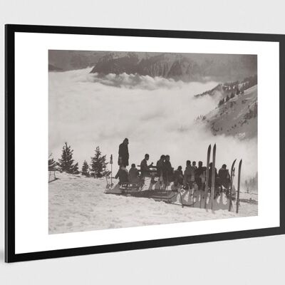 Antigua montaña blanco y negro foto n°88 aluminio 60x90cm