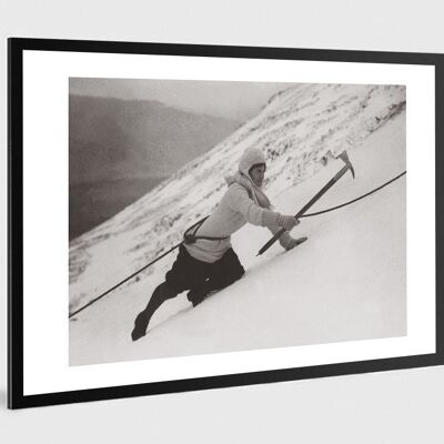 Vecchia foto di montagna in bianco e nero n°103 alluminio 30x45cm