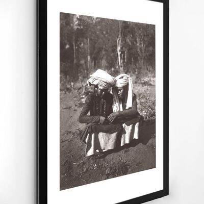 Photo ancienne noir et blanc voyage n°02 alu 30x45cm