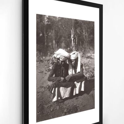 Antigua foto de viaje en blanco y negro n°02 alu 30x45cm
