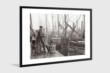 Photo ancienne noir et blanc pêche n°30 alu 40x60cm 1