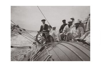 Photo ancienne noir et blanc bateau n°30 alu 30x45cm 5