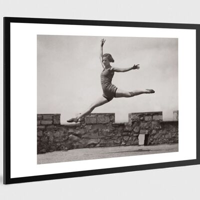 Antigua foto en blanco y negro danza n°01 alu 30x45cm