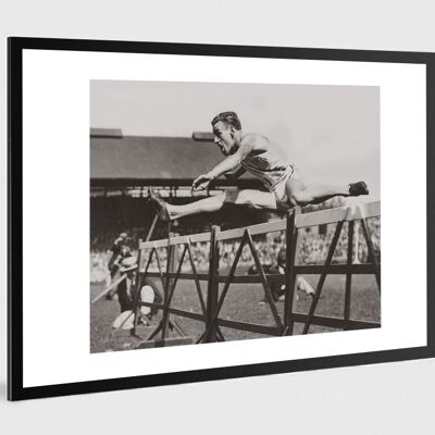 Vecchia foto di atletica leggera in bianco e nero n°03 alu 30x45cm