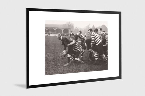 Photo ancienne noir et blanc rugby n°07 alu 30x45cm