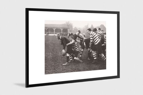 Photo ancienne noir et blanc rugby n°07 alu 70x105cm