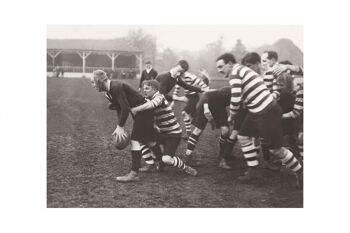 Photo ancienne noir et blanc rugby n°07 alu 70x105cm 5