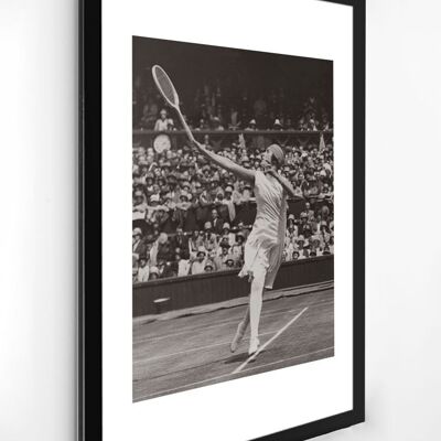 Vecchia foto in bianco e nero tennis n°11 alluminio 60x90cm