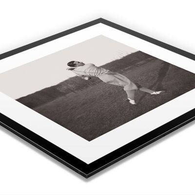 Old black and white photo golf n°67 aluminum 60x60cm