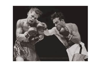 Photo ancienne noir et blanc boxe n°68 alu 40x60cm 5