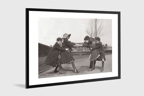 Photo ancienne noir et blanc enfance n°02 alu 30x45cm