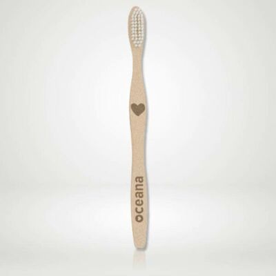 Biodegradable Adult White Bamboo Toothbrush
