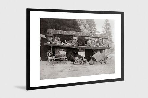 Photo ancienne noir et blanc enfance n°19 alu 40x60cm