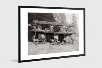 Photo ancienne noir et blanc enfance n°19 alu 40x60cm 1