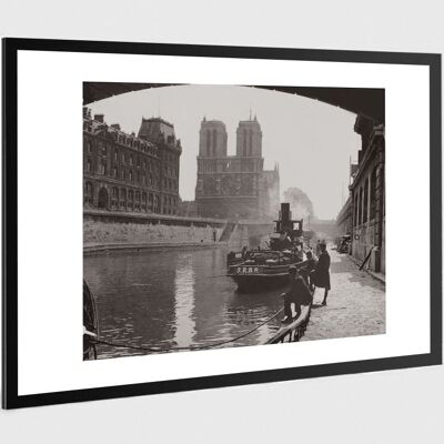 Foto antigua en blanco y negro Paris n°01 alu 30x45cm