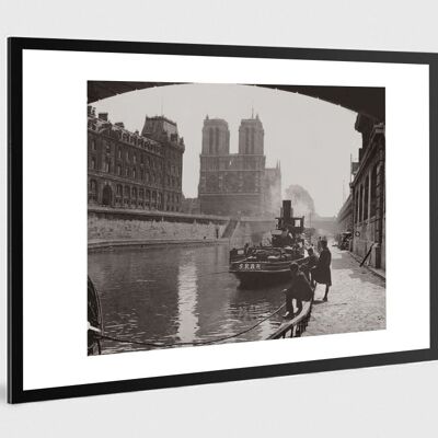 Vecchia foto in bianco e nero Paris n°01 alu 40x60cm