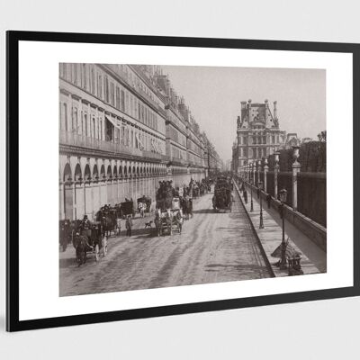 Vecchia foto in bianco e nero Paris n°14 alu 40x60cm