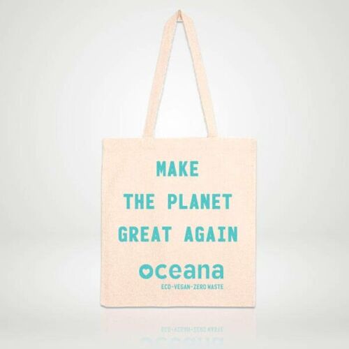 Tote Bag Algodón Orgánico Make the Planet Great Again