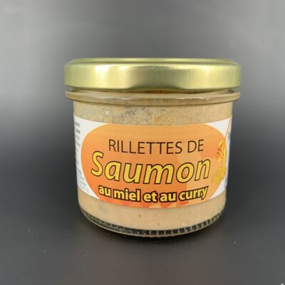 Salmon rillettes with honey and curry