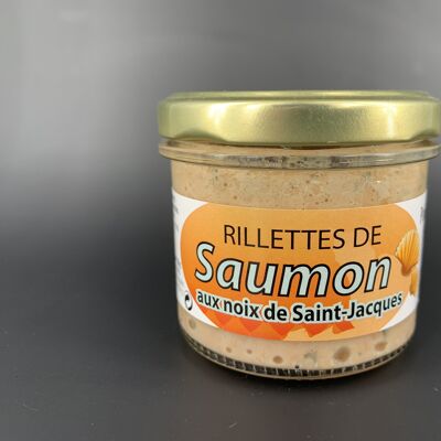 Salmon rillettes with scallops