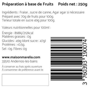 Confiture Fraise  Pyla (préparation à base de fruits) - 250g 2